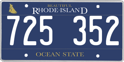 RI license plate 725352