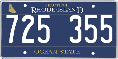 RI license plate 725355