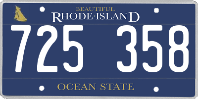RI license plate 725358