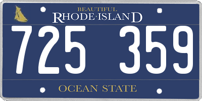 RI license plate 725359