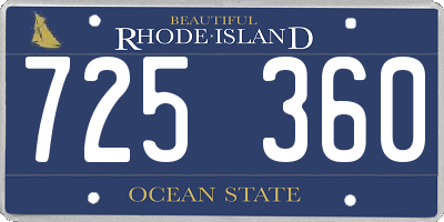 RI license plate 725360