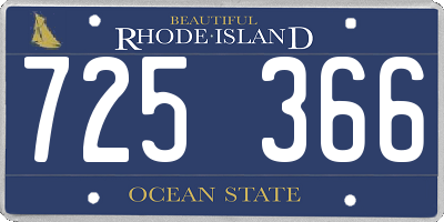 RI license plate 725366