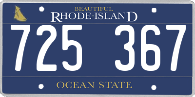 RI license plate 725367