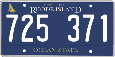 RI license plate 725371