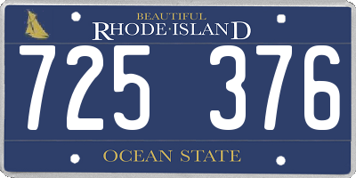 RI license plate 725376