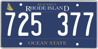 RI license plate 725377