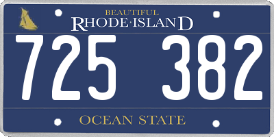 RI license plate 725382