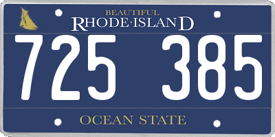 RI license plate 725385