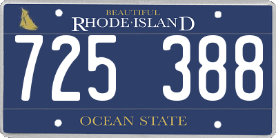 RI license plate 725388