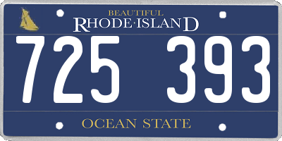 RI license plate 725393