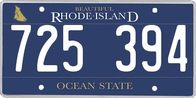 RI license plate 725394