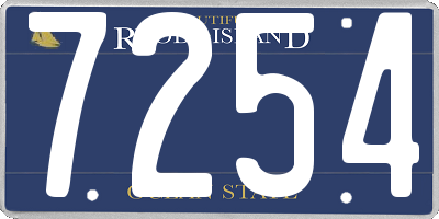 RI license plate 7254