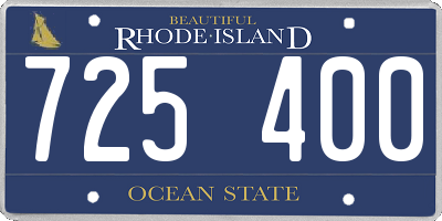 RI license plate 725400