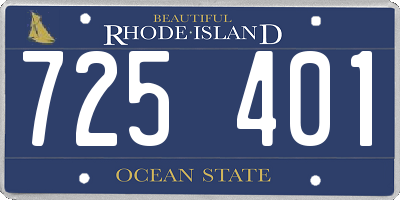 RI license plate 725401