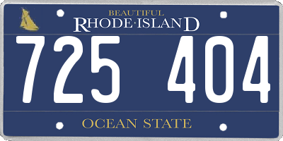 RI license plate 725404