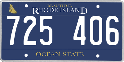 RI license plate 725406