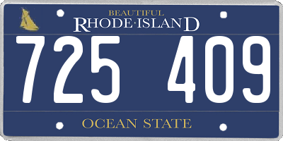 RI license plate 725409