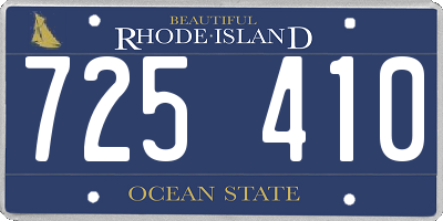 RI license plate 725410