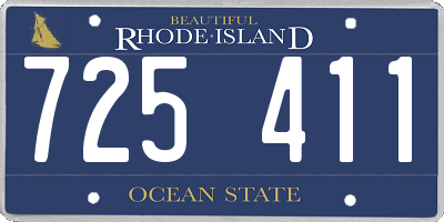 RI license plate 725411