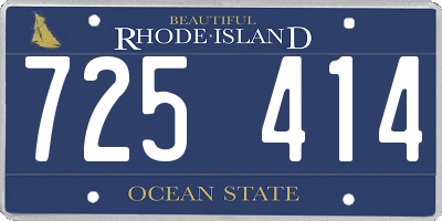 RI license plate 725414