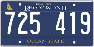 RI license plate 725419