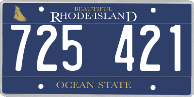 RI license plate 725421
