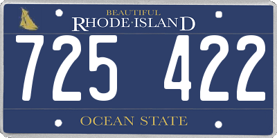 RI license plate 725422