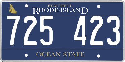 RI license plate 725423