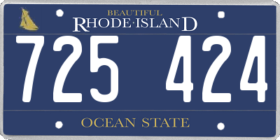RI license plate 725424