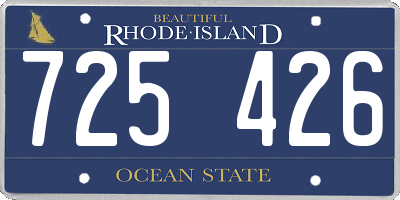RI license plate 725426