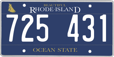 RI license plate 725431