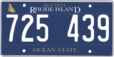 RI license plate 725439