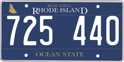 RI license plate 725440