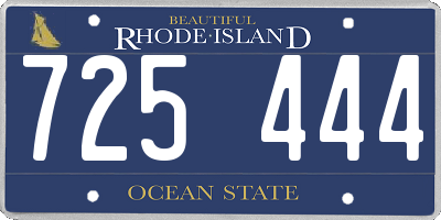 RI license plate 725444