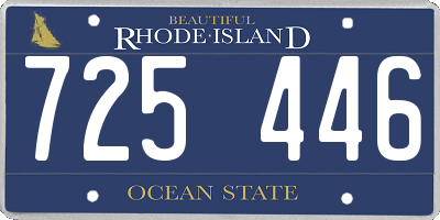 RI license plate 725446
