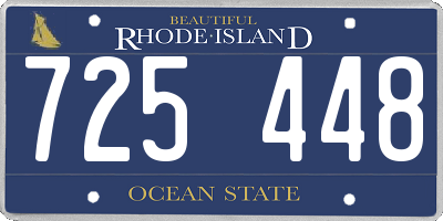 RI license plate 725448