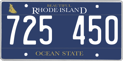 RI license plate 725450