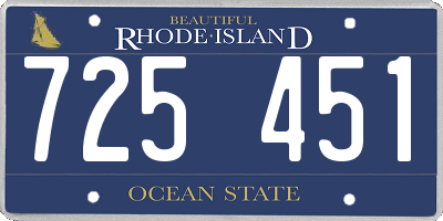 RI license plate 725451