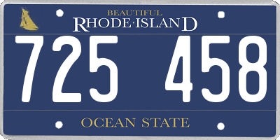 RI license plate 725458