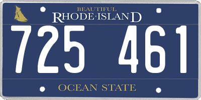 RI license plate 725461