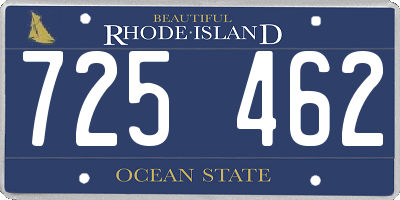 RI license plate 725462
