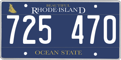 RI license plate 725470