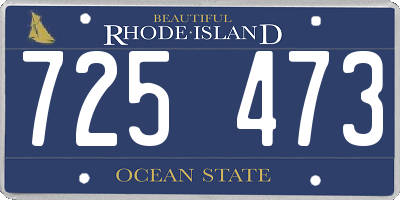 RI license plate 725473