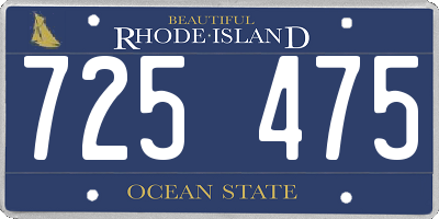 RI license plate 725475