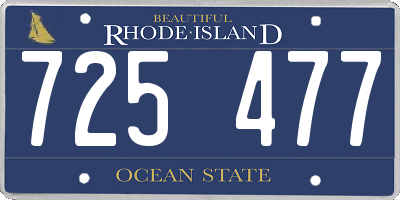 RI license plate 725477