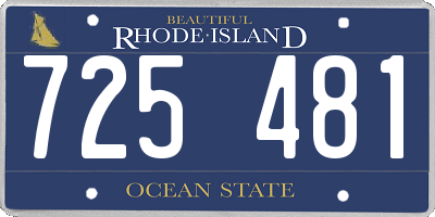 RI license plate 725481