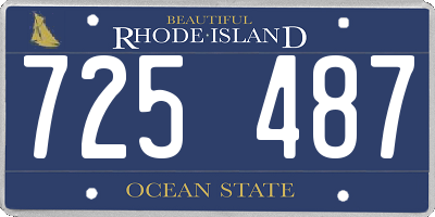 RI license plate 725487