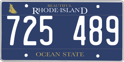 RI license plate 725489
