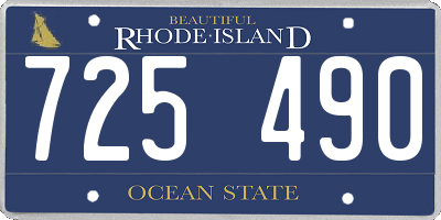 RI license plate 725490