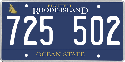 RI license plate 725502